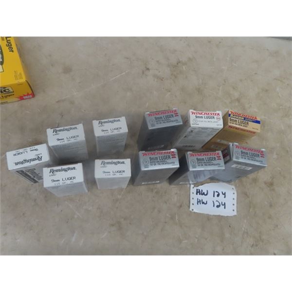 9mm Luger Ammo - Factory & Reloads - 550 Rounds MUST PRESENT PROOF OF PAL PRIOR TO PURCHASE - WE DO 