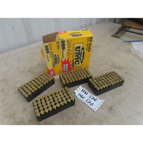 45 ACP Ammo - Factory - 200 Rounds