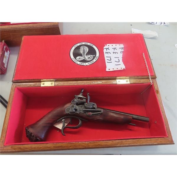 Replica Flint Pistol with Case 14" Long