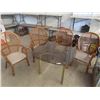 Image 1 : Wicker Set ; 4 Chairs & 1 Table 41" x 41"