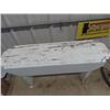Image 3 : Painted Wooden Bench 37" & Steel Wheel 16" Wide