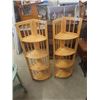 Image 1 : 2 Corner Open Maple Folding Shelves 49" X 12" x 16"