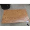 Image 2 : Wooden Top with Cast Undercarriage Sewing Machine Stand 30" x 33" X 19"