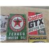Image 2 : Modern Metal Signs 8" x 12" : Castrol, Texaco, Mobiloil, Michelin