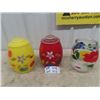 Image 1 : 3 Gay Fad Cookie Jars - 1 Without Lid