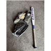 Image 1 : Leather Baseball Glove, Aluminum Bat, Baseball Cleats Sz 10.5