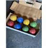 Image 2 : Vintage Bocce Ball Set made/imported from Italy