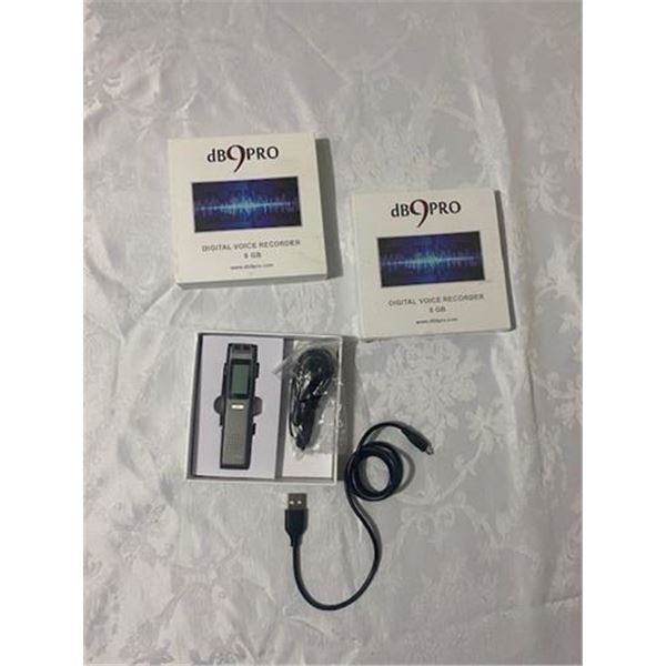 (2) New db9 Pro Digital Voice Recorders