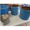 Image 2 : Galvanized Tub , 4 Metal Planters, Gas Can