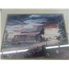 Image 2 : Framed Print with John Deere Tractor 18" x 22" , Painting of Harvest Scene 14.5" x 24" & 2 pieces of