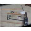 Image 1 : 6 Items ; Shovel, Brooms, Squeegee, Fork