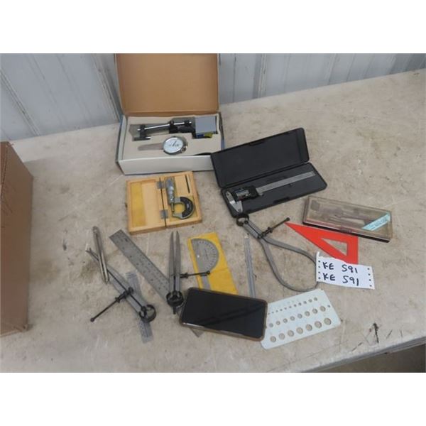 Magnetics With Gauge, Calipers, Measuring Devices