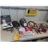 Image 1 : Welding Helmet, Soldering Gun, Booster Cable, Battery Charger plus more