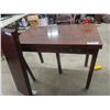 Image 2 : Fold Out Walnut Stand/Dining Room Table - 30" x 38" x 76"  - Open Size 30" x 38" x 76"