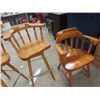 Image 2 : 2 Wooden Swivel Stools & 2 Captain Chairs