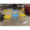 Image 1 : 3 Wooden Folding Chairs