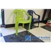 Image 2 : (2) Kids Plastic Chairs - Green & Blue