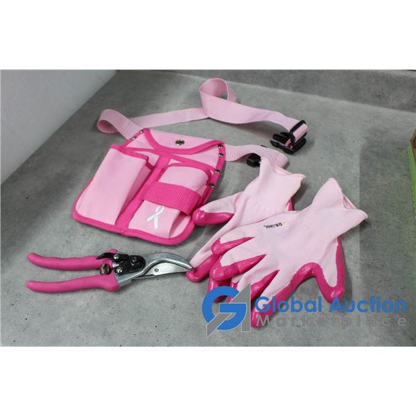 Breast Cancer Pink Gardening Pouch