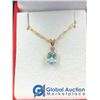 Image 2 : Aquamarine on Gold Colored Necklace