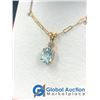 Image 3 : Aquamarine on Gold Colored Necklace