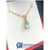 Image 4 : Aquamarine on Gold Colored Necklace