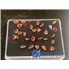 Image 3 : (28) Garnet Colored Pear Shaped Gem Stones