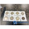 Image 1 : (7) Fifty Cent Coins and 1929 Newfoundland One Cent Coin