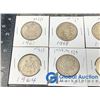 Image 2 : (7) Fifty Cent Coins and 1929 Newfoundland One Cent Coin