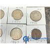 Image 3 : (7) Fifty Cent Coins and 1929 Newfoundland One Cent Coin