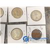 Image 5 : (7) Fifty Cent Coins and 1929 Newfoundland One Cent Coin
