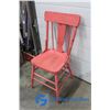Image 2 : **Wooden Pink Painted Chair