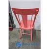 Image 5 : **Wooden Pink Painted Chair