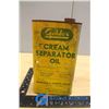 Image 1 : Vintage Goldex Cream Separator Oil Tin w/Some Contents