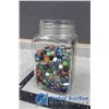 Image 1 : Glass Jar of Marbles