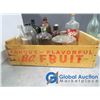 Image 2 : Assorted Vintage Glass Bottle in Wooden Fruit Crate