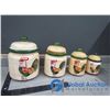 Image 1 : (4 Pcs) Rooster Kitchen Cannister Set