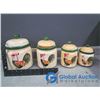 Image 2 : (4 Pcs) Rooster Kitchen Cannister Set