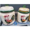 Image 3 : (4 Pcs) Rooster Kitchen Cannister Set