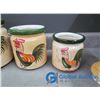 Image 8 : (4 Pcs) Rooster Kitchen Cannister Set