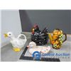 Image 1 : Rooster Cookie Jar, Goose Pitcher, etc