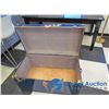 Image 6 : **Blue Tin Sided Storage Trunk - Has Key