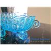 Image 7 : **Blue Glass 3-Wheel Glass Cart
