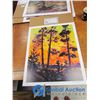 Image 1 : **"Pine Trees at Sunset" By Tom Thomsom 13/777 COA Print