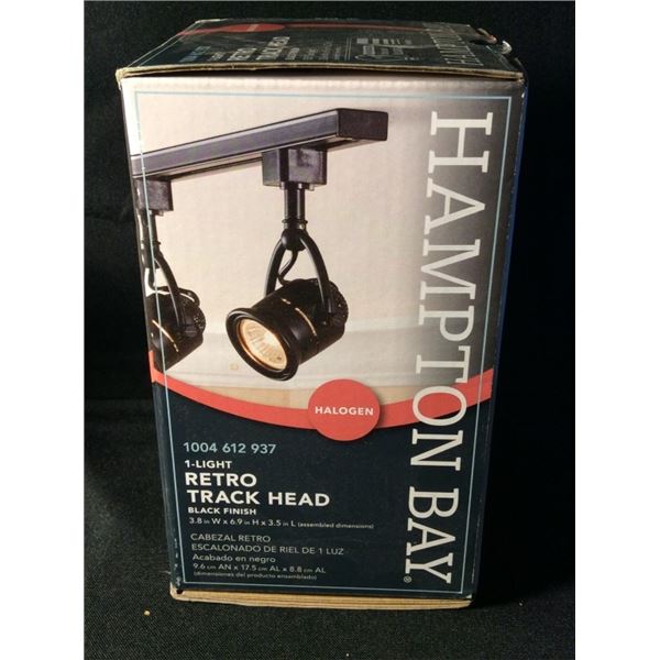 Hampton bay one light retro track head black finish