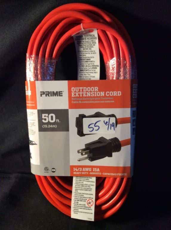 Prime outdoor extension cord 50 feet heavy duty