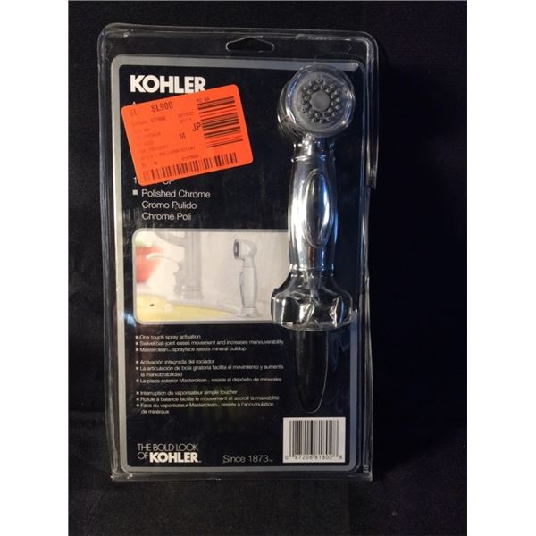 Kohler polish chrome finish sink sprayer