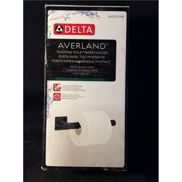 Delta matte black finish toilet paper holder