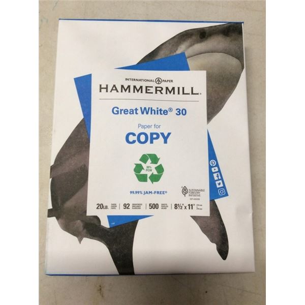 HAMMERMILL great white copy paper 500 sheets