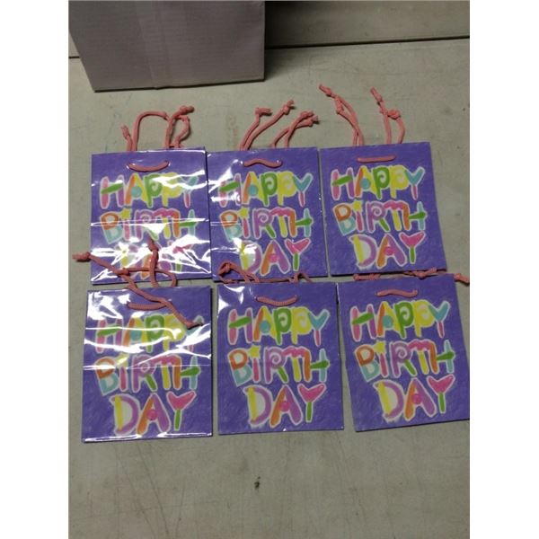6  happy birthday gift bags