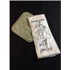 Image 1 : Measure life with smiles dish towels and potholders set